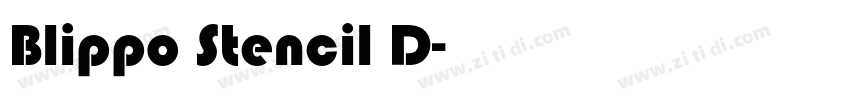 Blippo Stencil D字体转换